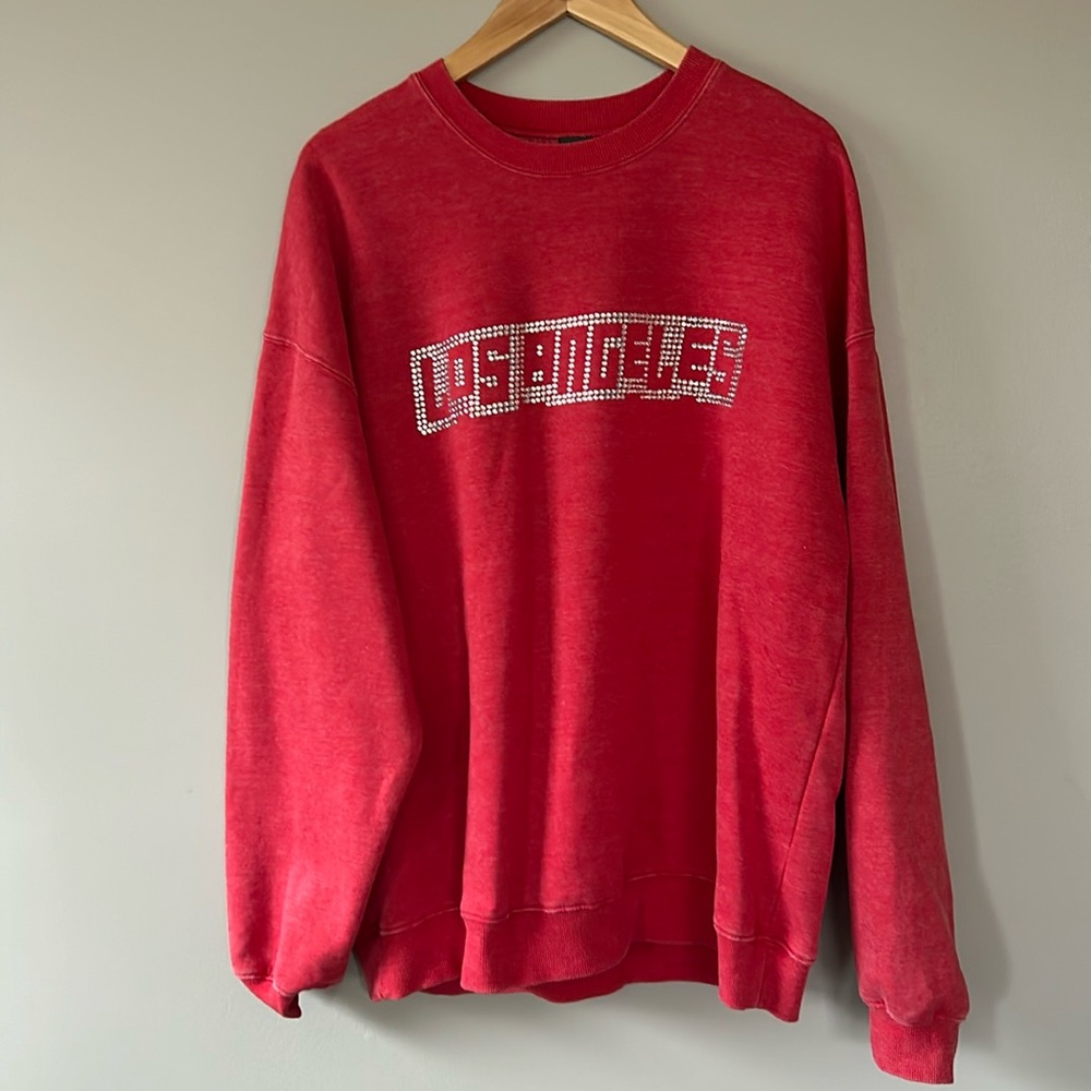 Los Angeles Oversized Crew Neck Sweatshirt Sz L EUC